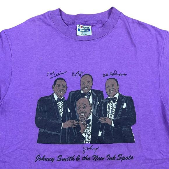 Johnny Smith & The New Ink Spots 80’s Vintage Band T-shirt - Picture 2 of 3